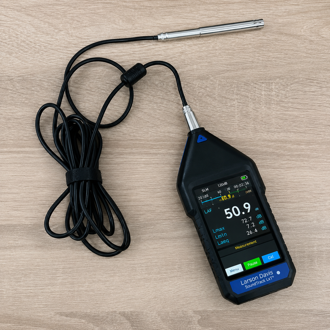 Sound level testing equipment for workplace screening